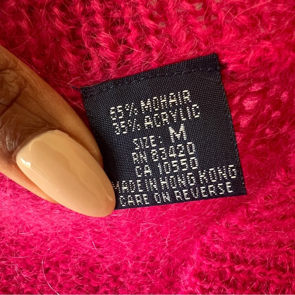 C’EST CITY MOHAIR & ACRYLIC V-NECK SWEATER TUNIC LENGTH NEW TAGS MEDIUM VINTAGE - Picture 9 of 11